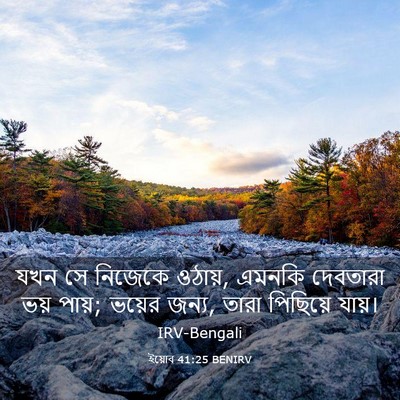 Picture 03 - ইয়োব 41:25 BENIRV - যখন সে নিজেকে - Bible Verse Picture