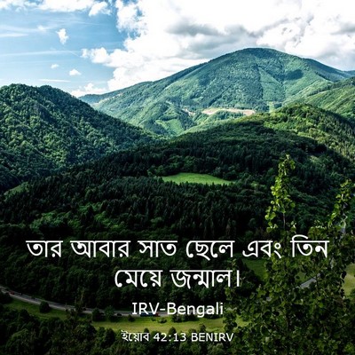 Picture 03 - ইয়োব 42:13 BENIRV - তার আবার সাত ছেলে - Bible Verse Picture