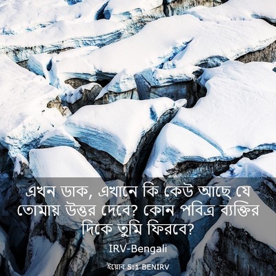 Picture 03 - ইয়োব 5:1 BENIRV - এখন ডাক, এখানে কি - Bible Verse Picture