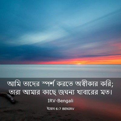 Picture 03 - ইয়োব 6:7 BENIRV - আমি তাদের স্পর্শ - Bible Verse Picture