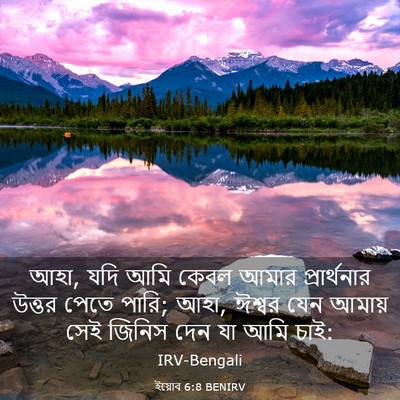 Picture 03 - ইয়োব 6:8 BENIRV - আহা, যদি আমি কেবল - Bible Verse Picture