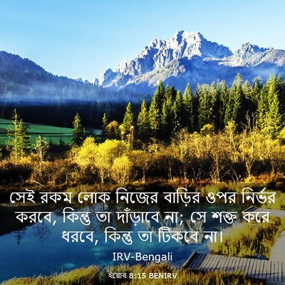 Picture 03 - ইয়োব 8:15 BENIRV - সেই রকম লোক নিজের - Bible Verse Picture