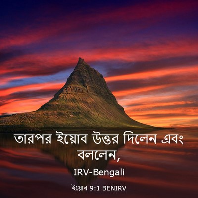 Picture 03 - ইয়োব 9:1 BENIRV - তারপর ইয়োব উত্তর - Bible Verse Picture