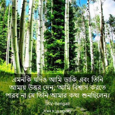 Picture 03 - ইয়োব 9:16 BENIRV - এমনকি যদিও আমি - Bible Verse Picture