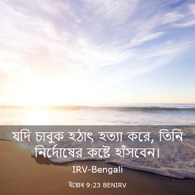 Picture 03 - ইয়োব 9:23 BENIRV - যদি চাবুক হঠাৎ - Bible Verse Picture