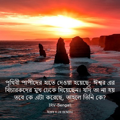 Picture 03 - ইয়োব 9:24 BENIRV - পৃথিবী পাপীদের - Bible Verse Picture