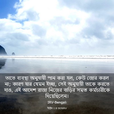 Picture 03 - ইষ্টেৰ 1:8 BENIRV - তাতে ব্যবস্থা - Bible Verse Picture