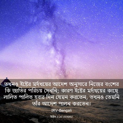 Picture 03 - ইষ্টেৰ 2:20 BENIRV - তখনও ইষ্টের - Bible Verse Picture