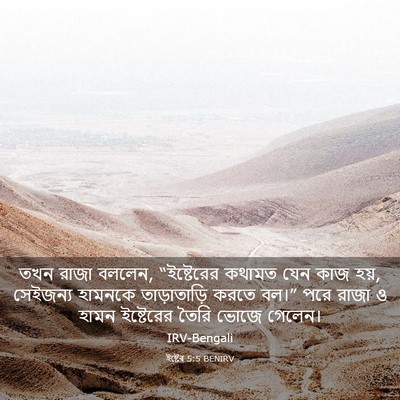 Picture 03 - ইষ্টেৰ 5:5 BENIRV - তখন রাজা বললেন, - Bible Verse Picture