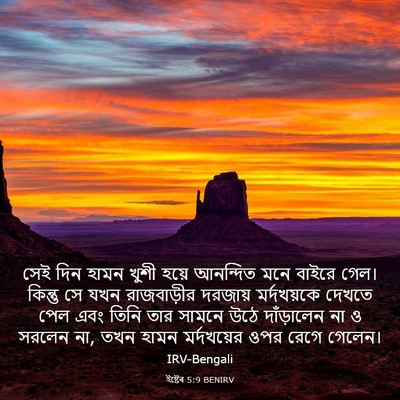 Picture 03 - ইষ্টেৰ 5:9 BENIRV - সেই দিন হামন খুশী - Bible Verse Picture