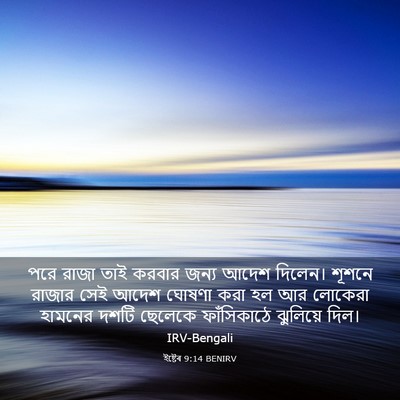 Picture 03 - ইষ্টেৰ 9:14 BENIRV - পরে রাজা তাই করবার - Bible Verse Picture