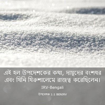 Picture 03 - উপদেশক 1:1 BENIRV - এই হল উপদেশকের কথা, - Bible Verse Picture