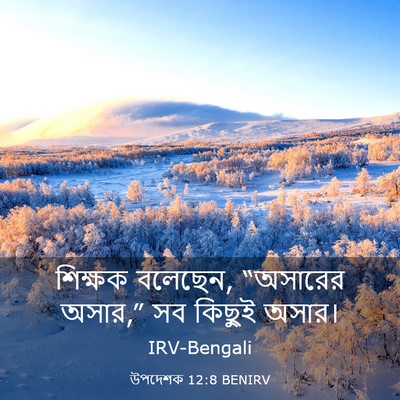 Picture 03 - উপদেশক 12:8 BENIRV - শিক্ষক বলেছেন, - Bible Verse Picture