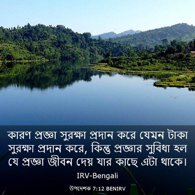 Picture 03 - উপদেশক 7:12 BENIRV - কারণ প্রজ্ঞা - Bible Verse Picture