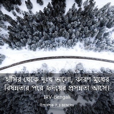 Picture 03 - উপদেশক 7:3 BENIRV - হাঁসির থেকে দুঃখ - Bible Verse Picture