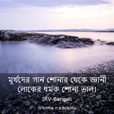 Picture 03 - উপদেশক 7:5 BENIRV - মূর্খদের গান - Bible Verse Picture