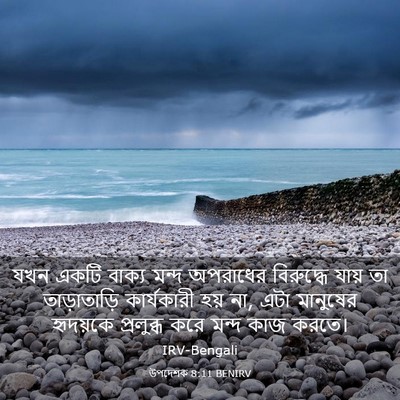 Picture 03 - উপদেশক 8:11 BENIRV - যখন একটি বাক্য - Bible Verse Picture