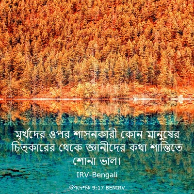 Picture 03 - উপদেশক 9:17 BENIRV - মূর্খদের ওপর - Bible Verse Picture