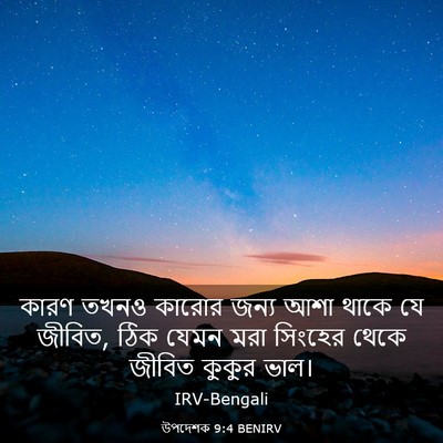 Picture 03 - উপদেশক 9:4 BENIRV - কারণ তখনও কারোর - Bible Verse Picture