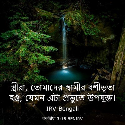 Picture 03 - কলচীয়া 3:18 BENIRV - স্ত্রীরা, তোমাদের - Bible Verse Picture