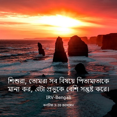 Picture 03 - কলচীয়া 3:20 BENIRV - শিশুরা, তোমরা সব - Bible Verse Picture