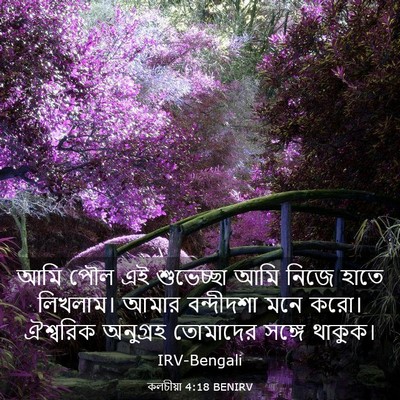 Picture 03 - কলচীয়া 4:18 BENIRV - আমি পৌল এই - Bible Verse Picture