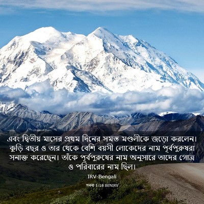 Picture 03 - গননা 1:18 BENIRV - এবং দ্বিতীয় - Bible Verse Picture