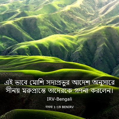 Picture 03 - গননা 1:19 BENIRV - এই ভাবে মোশি - Bible Verse Picture