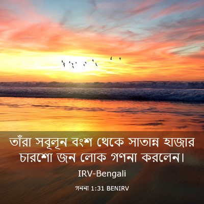 Picture 03 - গননা 1:31 BENIRV - তাঁরা সবূলূন বংশ - Bible Verse Picture