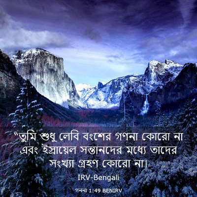 Picture 03 - গননা 1:49 BENIRV - “তুমি শুধু লেবি - Bible Verse Picture
