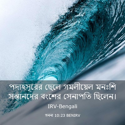 Picture 03 - গননা 10:23 BENIRV - পদাহসূরের ছেলে - Bible Verse Picture