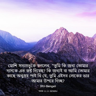 Picture 03 - গননা 11:11 BENIRV - মোশি সদাপ্রভুকে - Bible Verse Picture