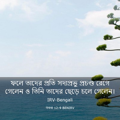 Picture 03 - গননা 12:9 BENIRV - ফলে তাদের প্রতি - Bible Verse Picture