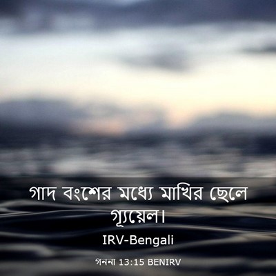 Picture 03 - গননা 13:15 BENIRV - গাদ বংশের মধ্যে - Bible Verse Picture