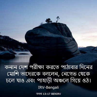 Picture 03 - গননা 13:17 BENIRV - কনান দেশ পরীক্ষা - Bible Verse Picture