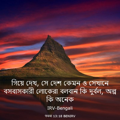 Picture 03 - গননা 13:18 BENIRV - গিয়ে দেখ, সে দেশ - Bible Verse Picture