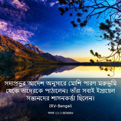 Picture 03 - গননা 13:3 BENIRV - সদাপ্রভুর আদেশ - Bible Verse Picture