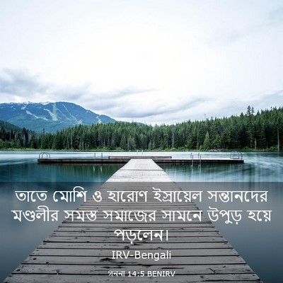 Picture 03 - গননা 14:5 BENIRV - তাতে মোশি ও হারোণ - Bible Verse Picture