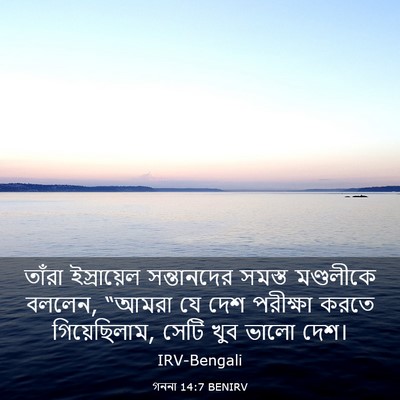 Picture 03 - গননা 14:7 BENIRV - তাঁরা ইস্রায়েল - Bible Verse Picture