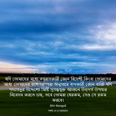 Picture 03 - গননা 15:14 BENIRV - যদি তোমাদের মধ্যে - Bible Verse Picture