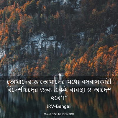 Picture 03 - গননা 15:16 BENIRV - তোমাদের ও তোমাদের - Bible Verse Picture