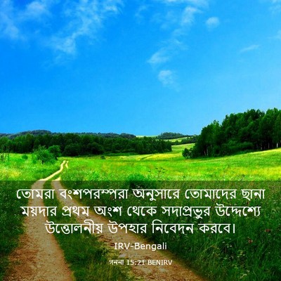 Picture 03 - গননা 15:21 BENIRV - তোমরা বংশপরম্পরা - Bible Verse Picture