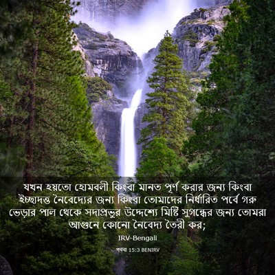 Picture 03 - গননা 15:3 BENIRV - যখন হয়তো হোমবলী - Bible Verse Picture
