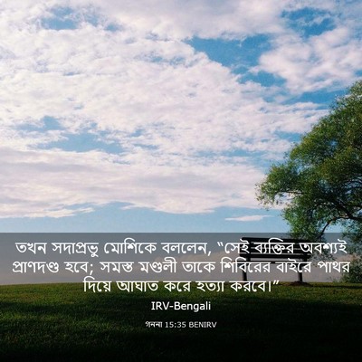 Picture 03 - গননা 15:35 BENIRV - তখন সদাপ্রভু - Bible Verse Picture