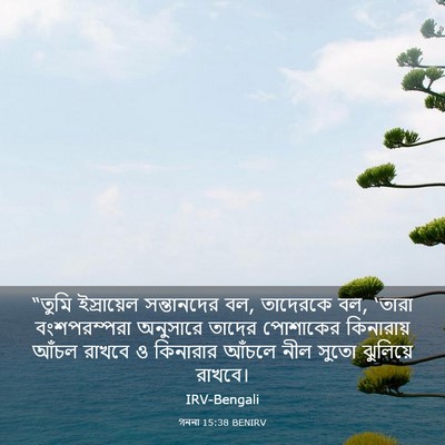 Picture 03 - গননা 15:38 BENIRV - “তুমি ইস্রায়েল - Bible Verse Picture