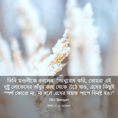 Picture 03 - গননা 16:26 BENIRV - তিনি মণ্ডলীকে - Bible Verse Picture