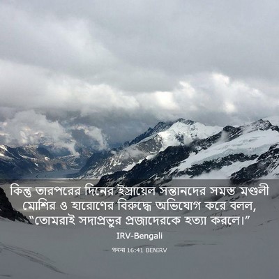 Picture 03 - গননা 16:41 BENIRV - কিন্তু তারপরের - Bible Verse Picture