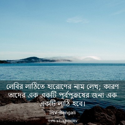 Picture 03 - গননা 17:3 BENIRV - লেবির লাঠিতে - Bible Verse Picture