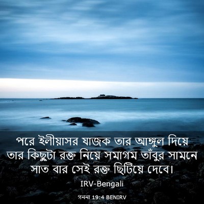 Picture 03 - গননা 19:4 BENIRV - পরে ইলীয়াসর যাজক - Bible Verse Picture