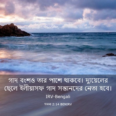 Picture 03 - গননা 2:14 BENIRV - গাদ বংশও তার পাশে - Bible Verse Picture